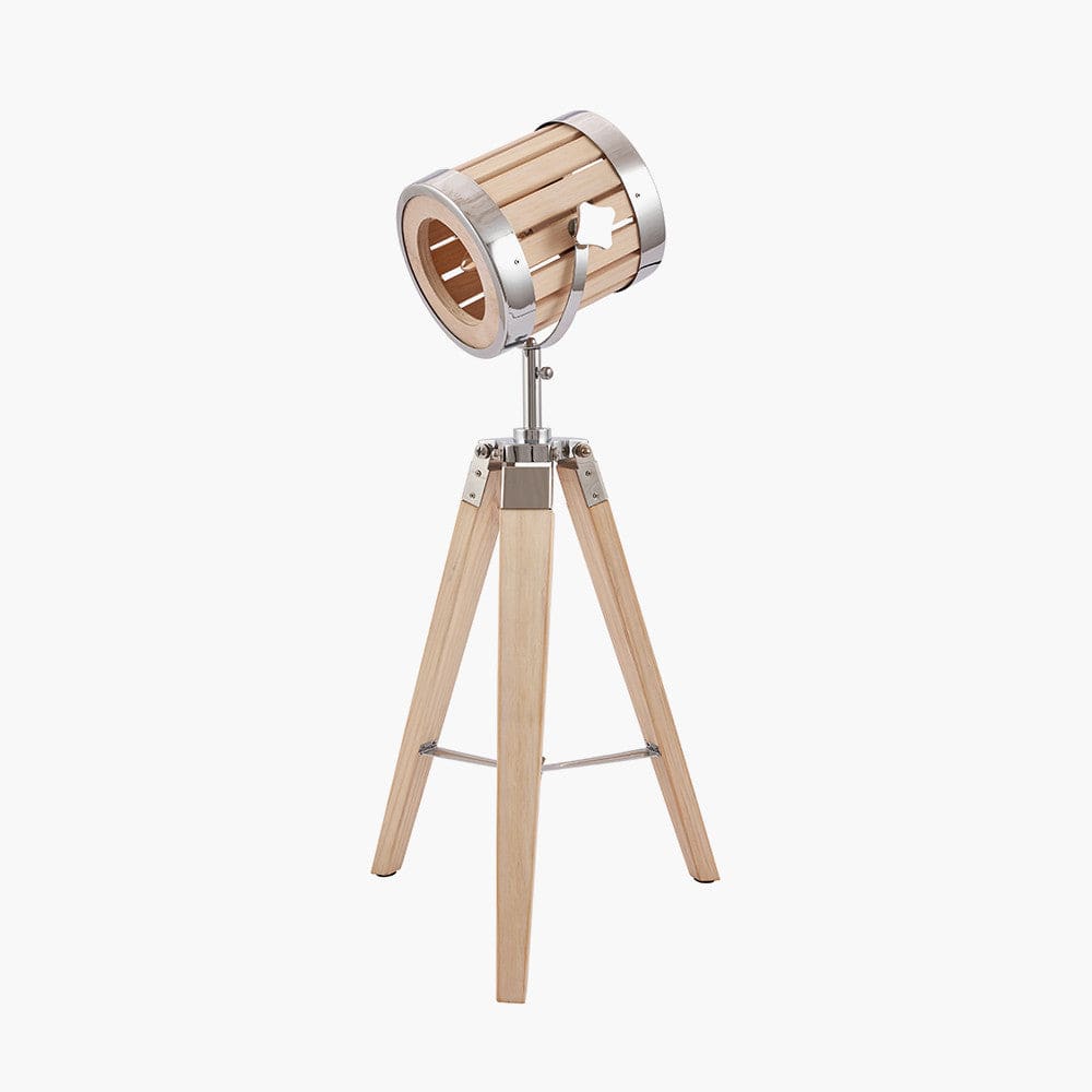 Pacific Lifestyle Lighting Staithes Natural & Silver Marine Tripod Table Lamp House of Isabella UK