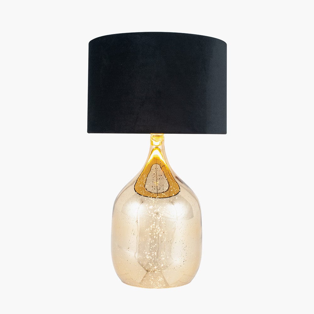 Stellar Champagne Gold Glass Dual Light Table lamp.
