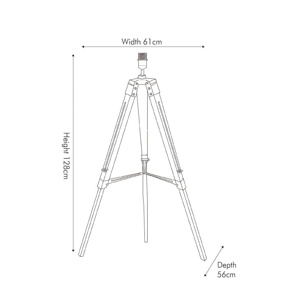 Pacific Lifestyle Lighting Sumba Bamboo Tripod Floor Lamp - Base Only House of Isabella UK