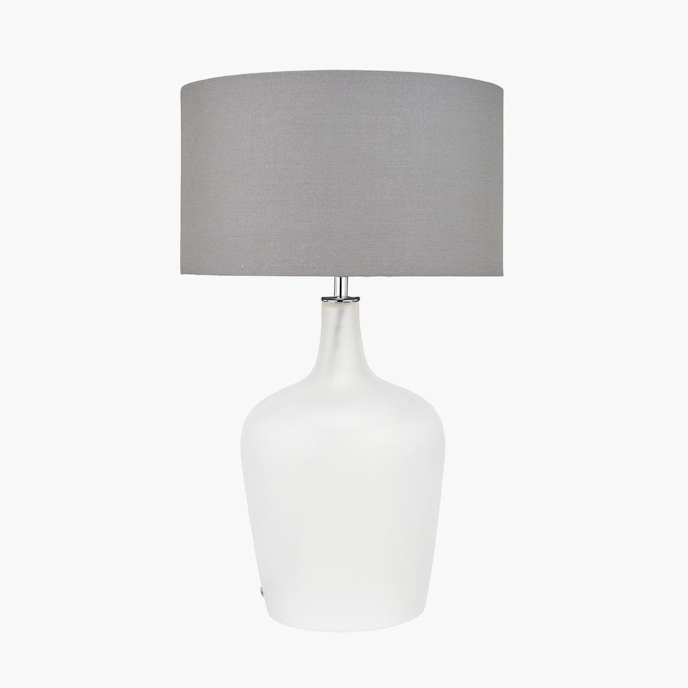 Pacific Lifestyle Lighting Tamsin Frosted White Glass Table Lamp House of Isabella UK