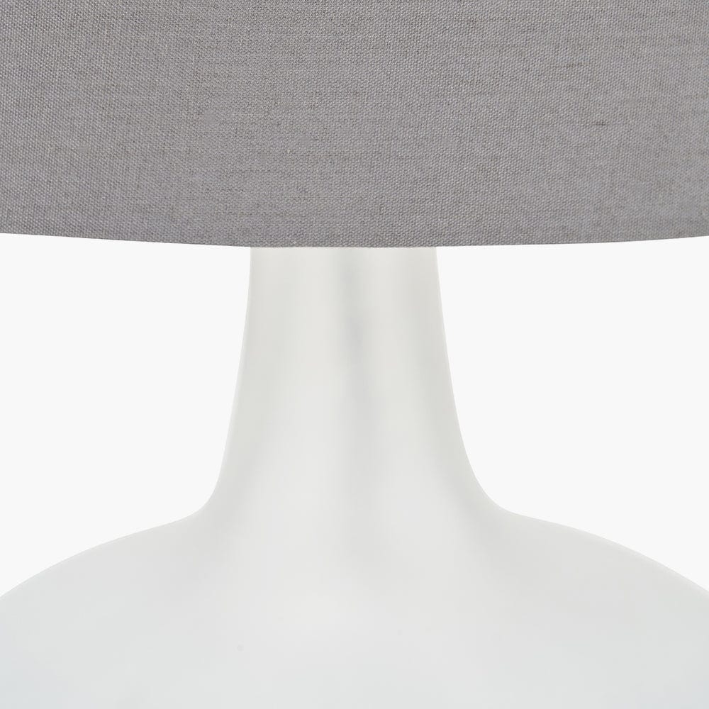 Tamsin Frosted White Glass Table Lamp.