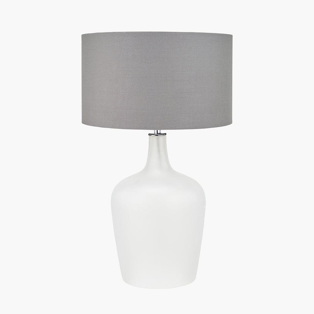 Tamsin Frosted White Glass Table Lamp.