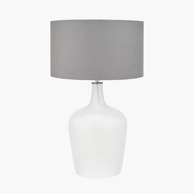 Pacific Lifestyle Lighting Tamsin Frosted White Glass Table Lamp House of Isabella UK