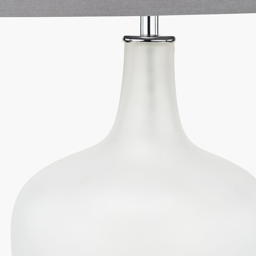Tamsin Frosted White Glass Table Lamp.