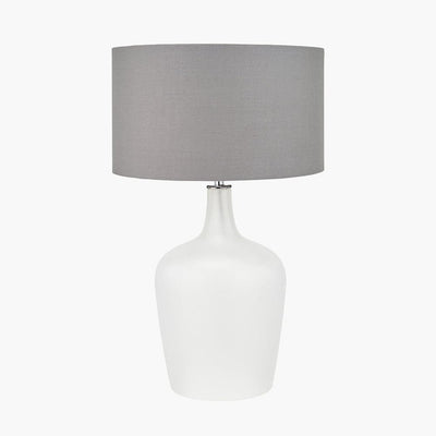 Pacific Lifestyle Lighting Tamsin Frosted White Glass Table Lamp House of Isabella UK