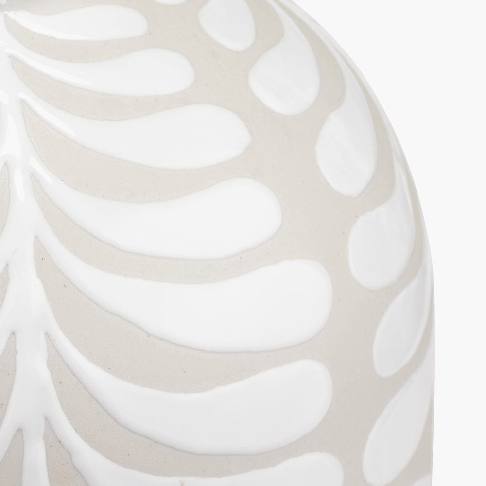 Tania Grey and White Pattern Ceramic Table Lamp Base.
