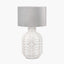 Tania Grey and White Pattern Ceramic Table Lamp Base.