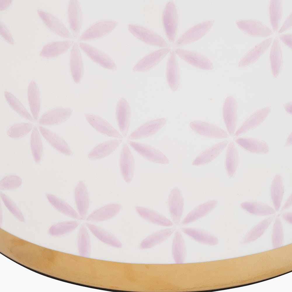 Pacific Lifestyle Lighting Thea Lillac and Gold Leaf Ceramic Table Lamp Base House of Isabella UK