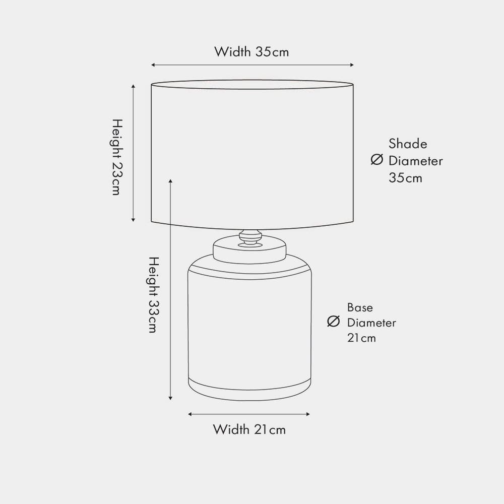 Thea Lillac and Gold Leaf Ceramic Table Lamp Base with Rene 35cm Blush Velvet Cylinder Shade.