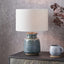 Pacific Lifestyle Lighting Theano Dot Design Blue Glaze Table Lamp Base House of Isabella UK