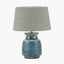 Pacific Lifestyle Lighting Theano Dot Design Blue Glaze Table Lamp Base House of Isabella UK