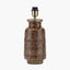 Pacific Lifestyle Lighting Theano Dot Design Brown Glaze Tall Table Lamp Base House of Isabella UK