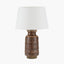 Pacific Lifestyle Lighting Theano Dot Design Brown Glaze Tall Table Lamp Base House of Isabella UK
