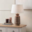 Pacific Lifestyle Lighting Theano Dot Design Brown Glaze Tall Table Lamp Base House of Isabella UK