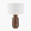 Pacific Lifestyle Lighting Theano Dot Design Brown Glaze Tall Table Lamp Base House of Isabella UK