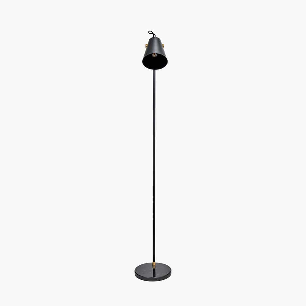 Theia Black and Brushed Brass Task Floor Lamp.