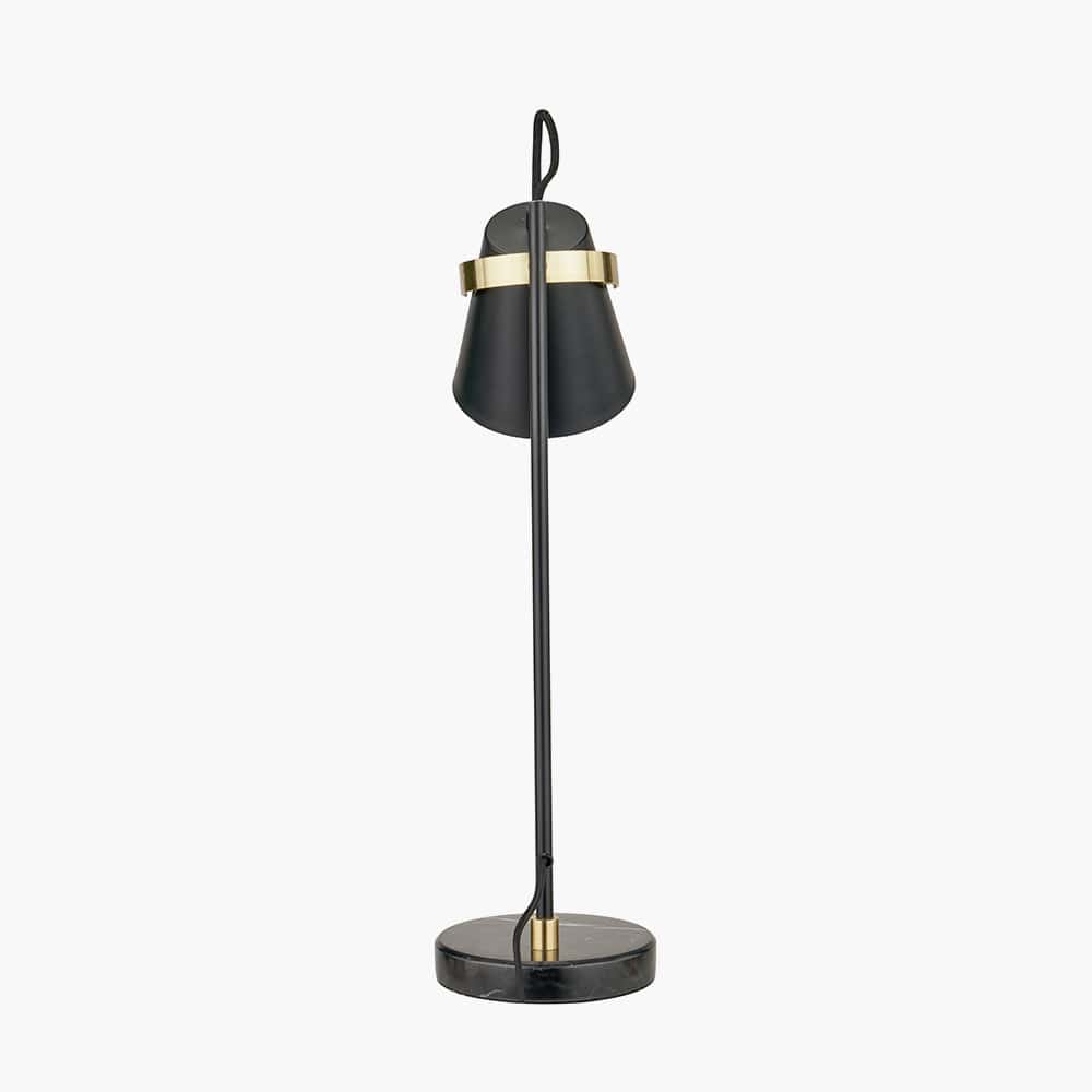 Theia Black and Brushed Brass Task Table Lamp.