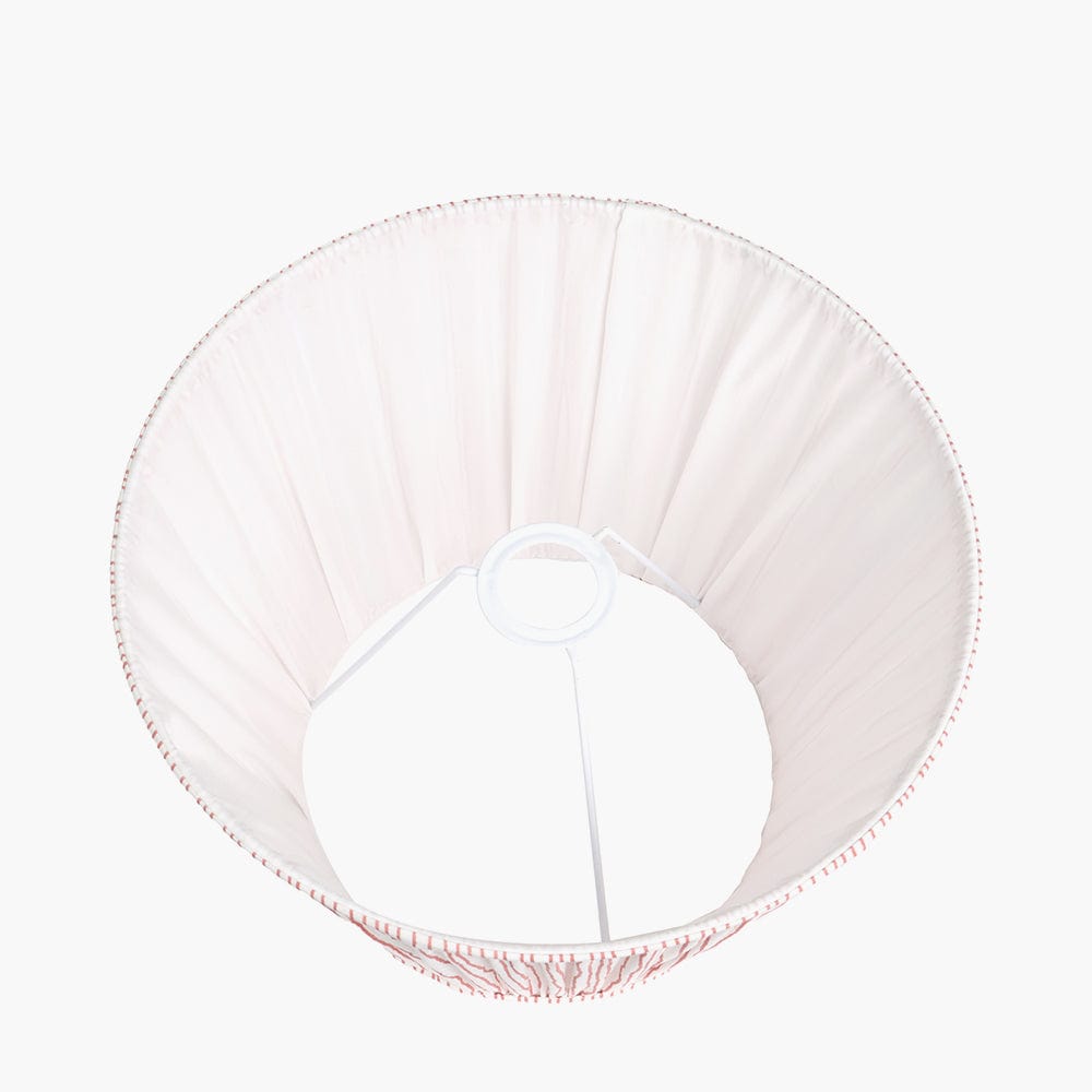 Thiago 35cm Cinnamon Stripe Mushroom Pleat Tapered Lampshade.