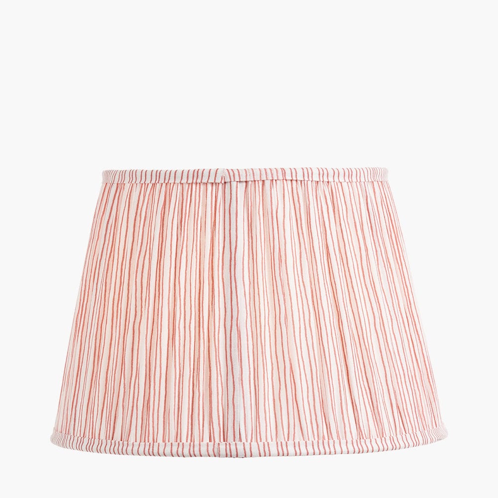 Thiago 40cm Cinnamon Stripe Mushroom Pleat Tapered Lampshade.