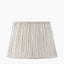 Pacific Lifestyle Lighting Thiago 45cm Natural Stripe Mushroom Pleat Tapered Lampshade House of Isabella UK