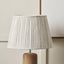 Pacific Lifestyle Lighting Thiago 45cm Natural Stripe Mushroom Pleat Tapered Lampshade House of Isabella UK