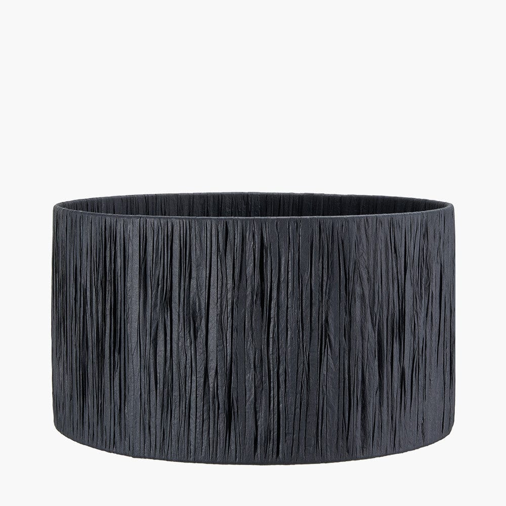 Tilia 30cm Black Raffia Cylinder Shade.