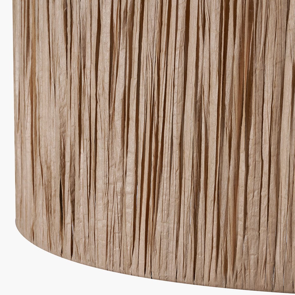 Pacific Lifestyle Lighting Tilia 30cm Natural Raffia Cylinder Shade House of Isabella UK