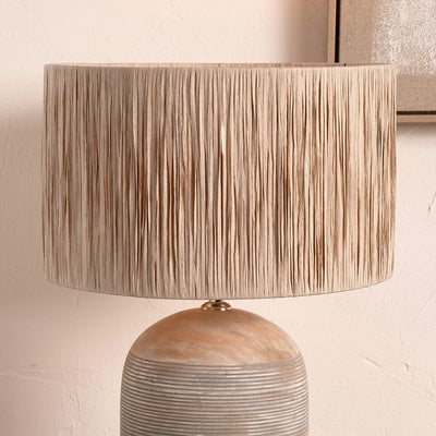 Pacific Lifestyle Lighting Tilia 30cm Natural Raffia Cylinder Shade House of Isabella UK