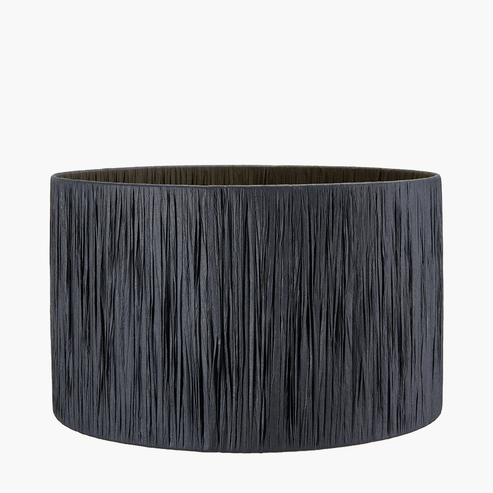 Tilia 35cm Black Raffia Cylinder Shade.