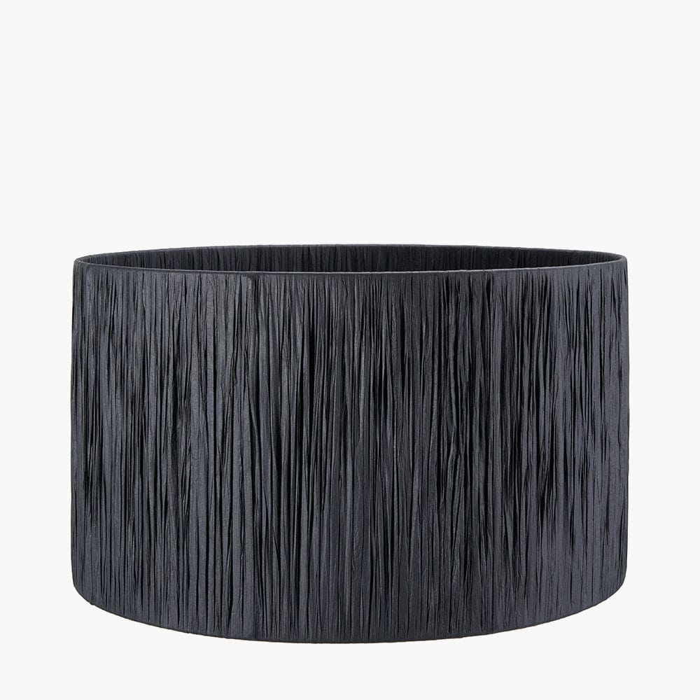 Tilia 40cm Black Raffia Cylinder Shade.