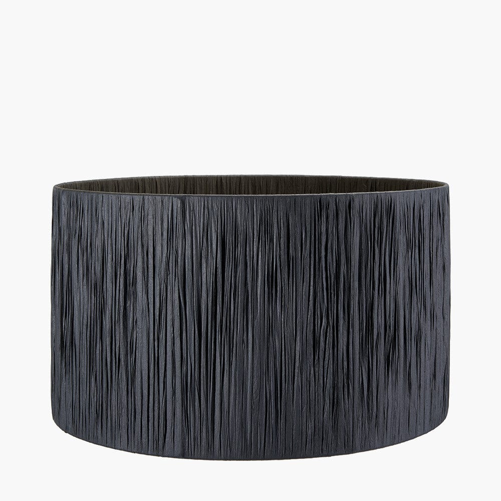 Tilia 40cm Black Raffia Cylinder Shade.