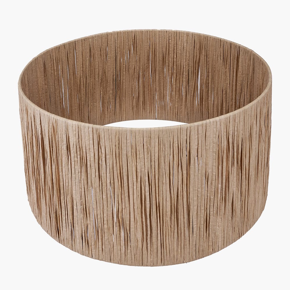 Pacific Lifestyle Lighting Tilia 40cm Natural Raffia Cylinder Shade House of Isabella UK