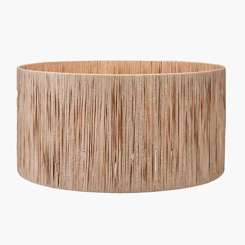 Pacific Lifestyle Lighting Tilia 45cm Natural Raffia Cylinder Shade House of Isabella UK