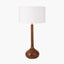 Toma Oiled Wood Tall Neck Table Lamp Base.