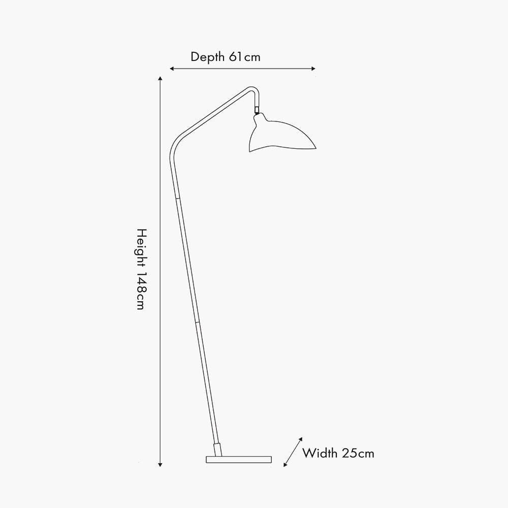 Toulon Black Metal Task Floor Lamp.