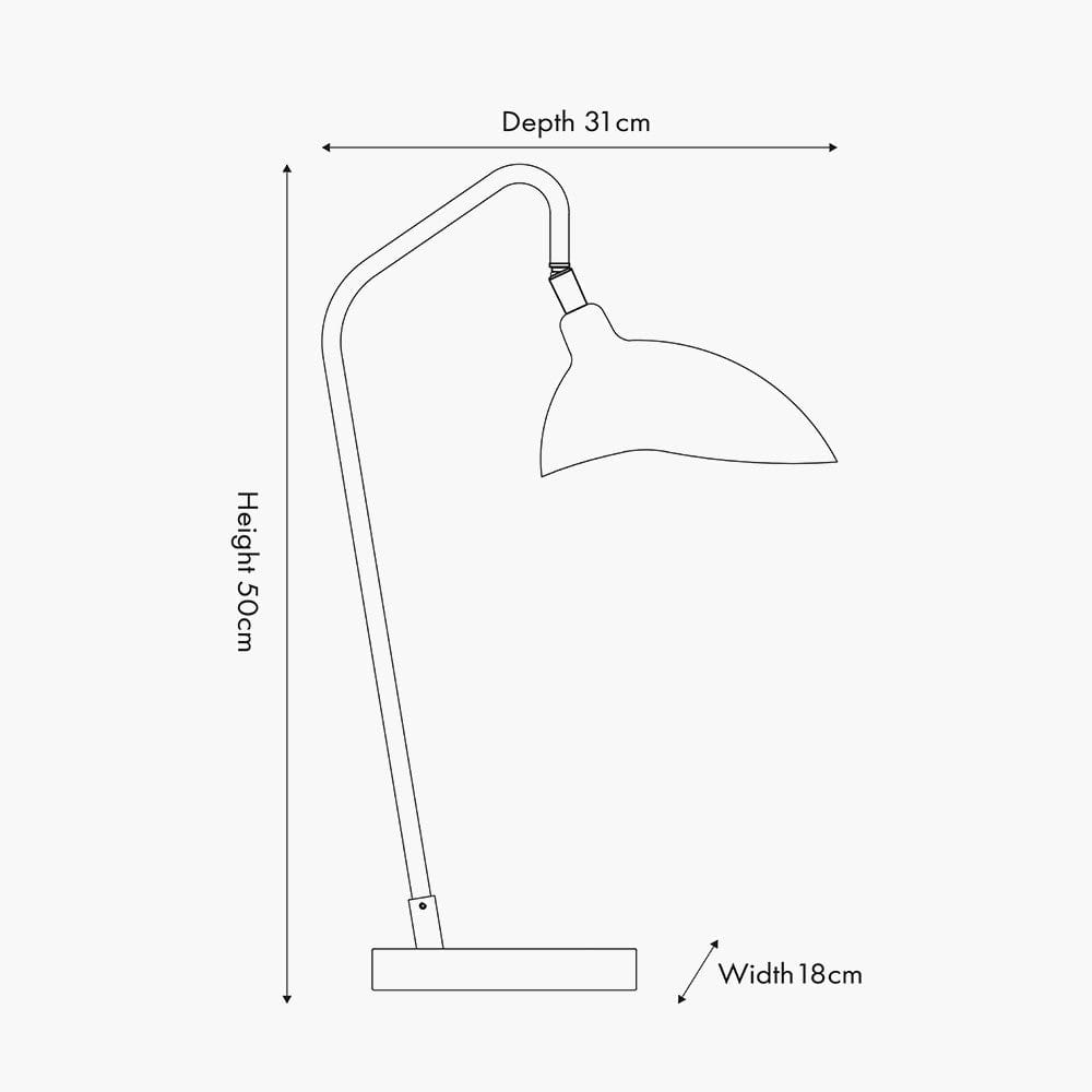 Toulon Black Metal Task Table Lamp.