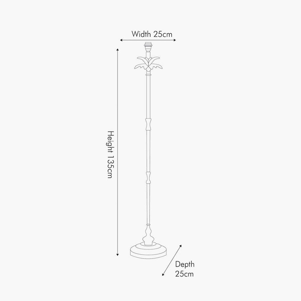 Pacific Lifestyle Lighting Trafalgar Gold Palm Tree Stick Floor Lamp House of Isabella UK