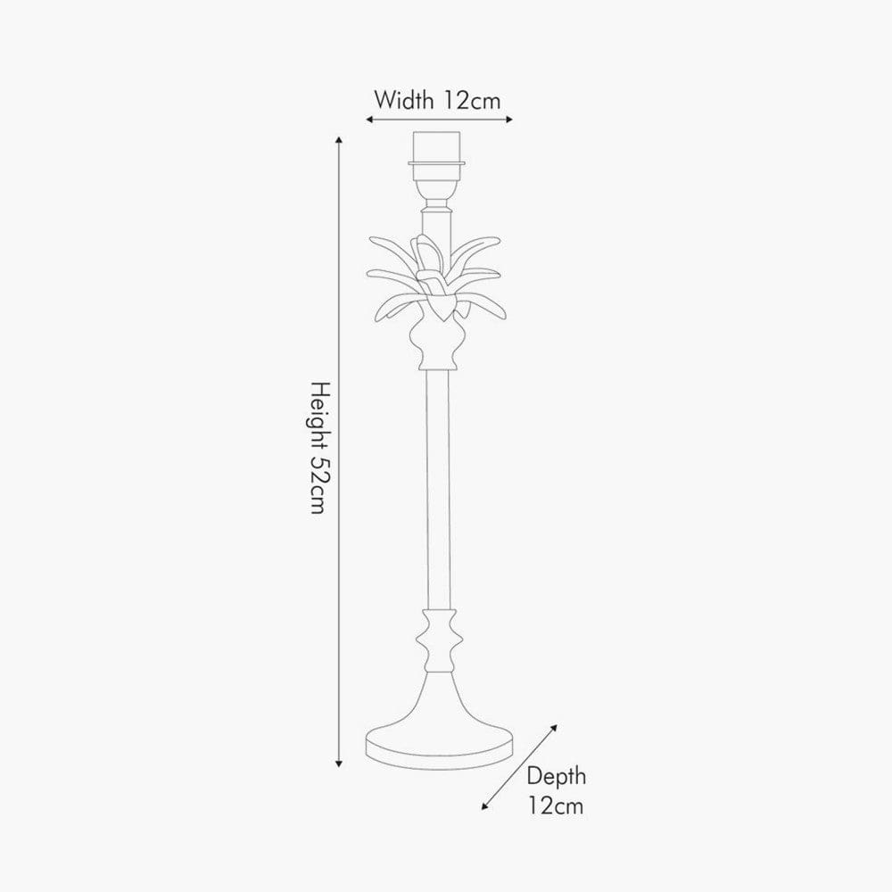 Trafalgar Nickel Metal Palm Tree Table Lamp Base.