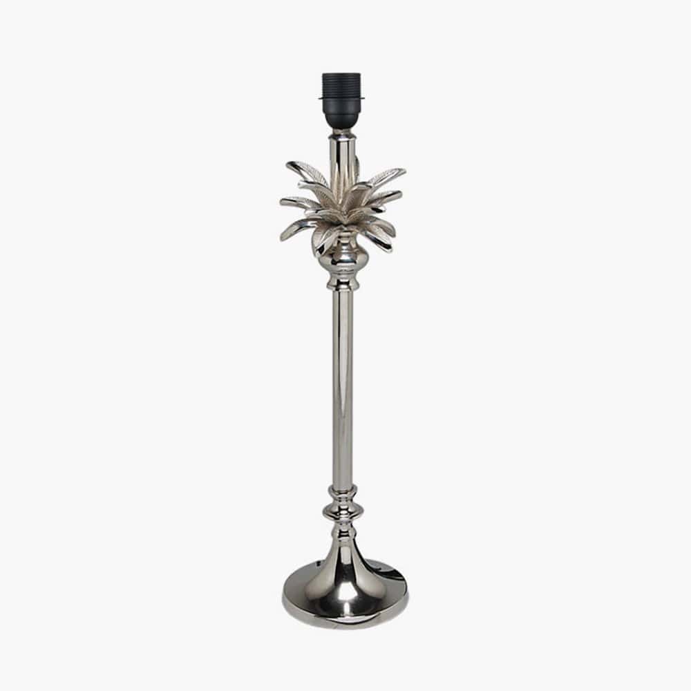 Trafalgar Nickel Metal Palm Tree Table Lamp Base.