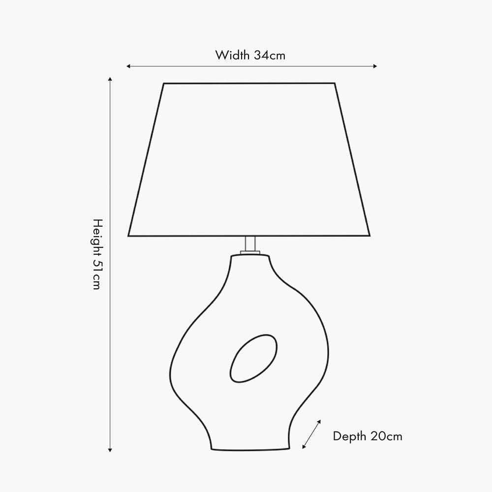 Ulla Monochrome Organic Ceramic Table Lamp.