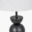 Pacific Lifestyle Lighting Vala Graphite Metal Textured Effect Ball Table Lamp House of Isabella UK