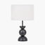 Pacific Lifestyle Lighting Vala Graphite Metal Textured Effect Ball Table Lamp House of Isabella UK