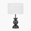 Pacific Lifestyle Lighting Vala Graphite Metal Textured Effect Ball Table Lamp House of Isabella UK