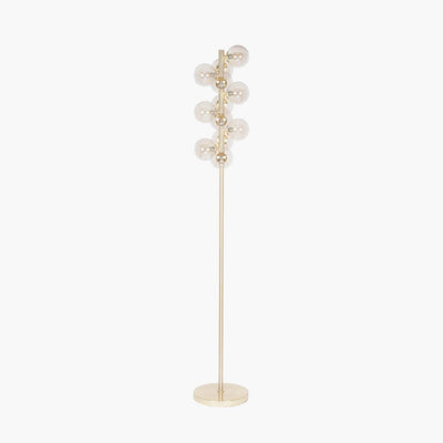 Pacific Lifestyle Lighting Vecchio Lustre Glass Orb and Gold Floor Lamp House of Isabella UK