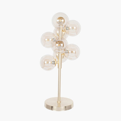 Pacific Lifestyle Lighting Vecchio Lustre Glass Orb and Gold Metal Table Lamp House of Isabella UK