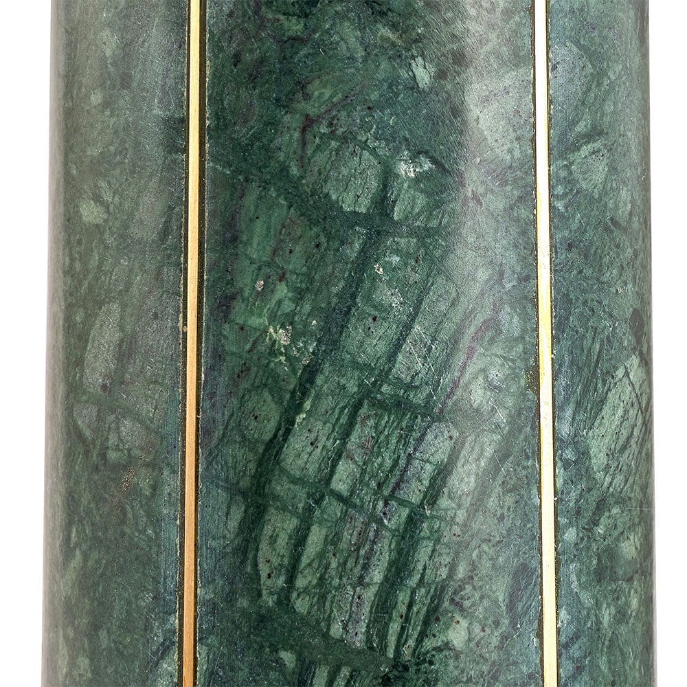 Venetia Green Marble and Gold Metal Tall Table Lamp.