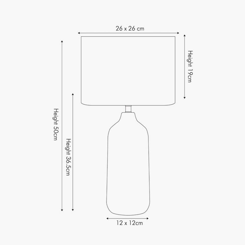 Venus Blue and Grey Ombre Ceramic Table Lamp.