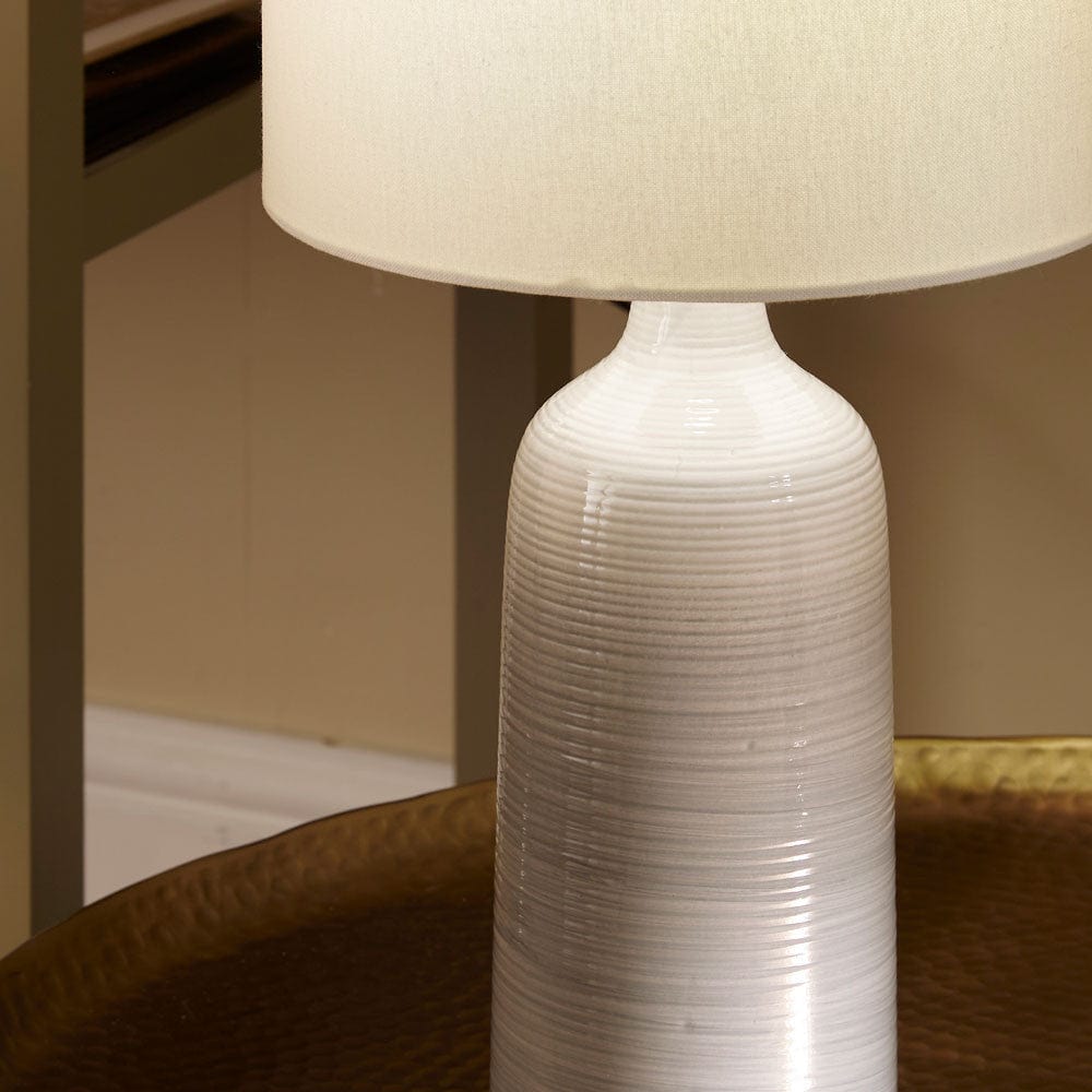 Venus Blue and Grey Ombre Ceramic Table Lamp.