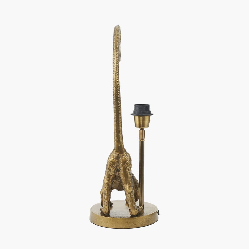 Vervet Antique Brass Metal Monkey Table Lamp.