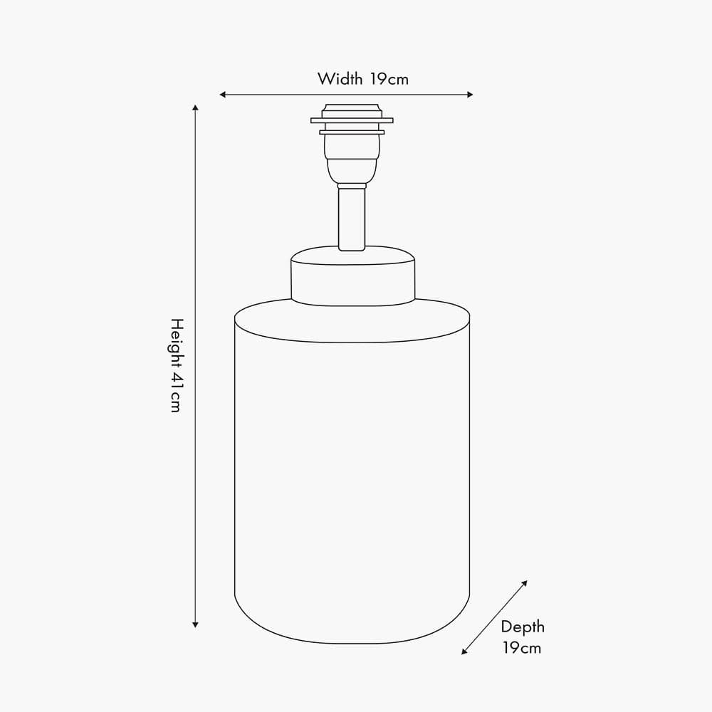 Victor Black and White Geometric Hand Painted Metal Table Lamp.